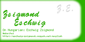 zsigmond eschwig business card